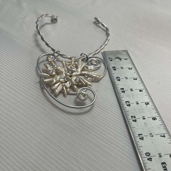 Jeff Lieb Statement Modern Wire Choker Art To Wear Necklace Signed - Picture 3 of 6